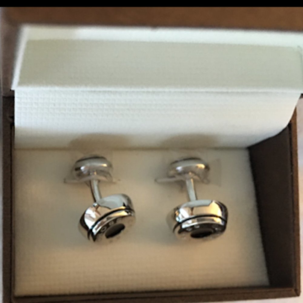 CROSS New Cross Silver Conical Rhodium Cufflinks